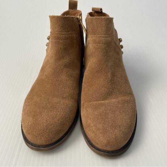 Franco Sarto Kelton brown suede studded booties size 7 size zip - Picture 3 of 13